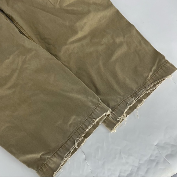 Trailer Pants Mens 38x32 Tan Cargo Heavyweight Wide Leg Baggy Skater Y2K Utility - Picture 7 of 9